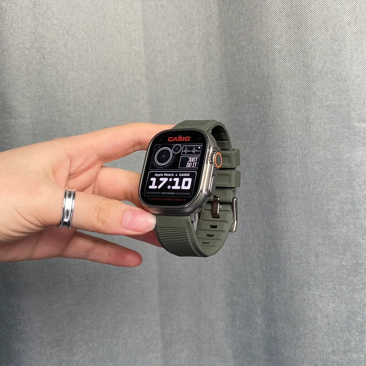 Apple Watch rugged band#color_dark green