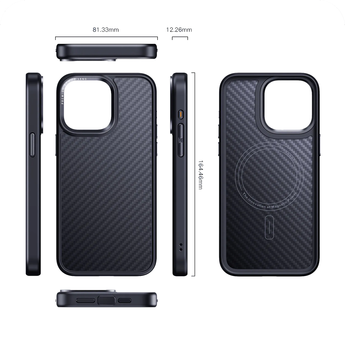 Aramid Fiber iPhone 15 Plus Rugged Case with MagSafe