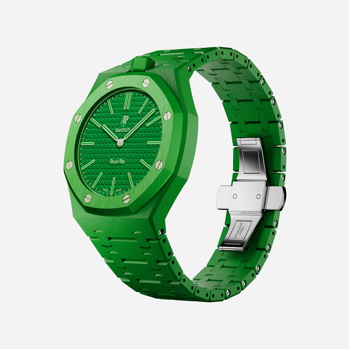 Bioceramic Bracelet & Case for AP x Swatch Royal Pop GREEN EIGHT