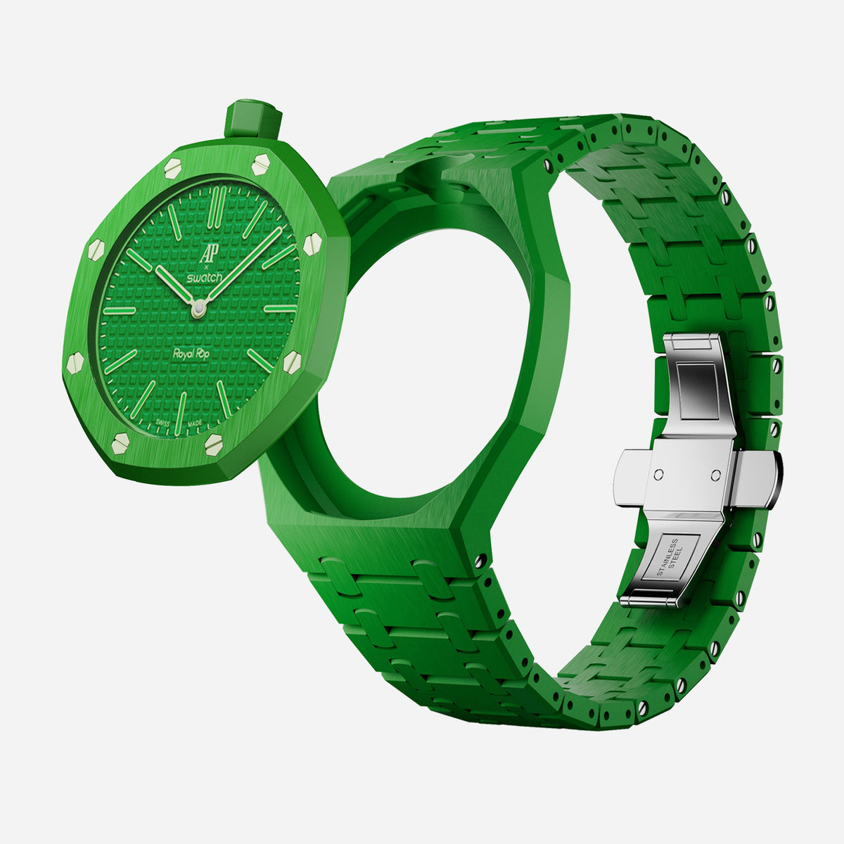 Bioceramic Bracelet & Case for AP x Swatch Royal Pop GREEN EIGHT