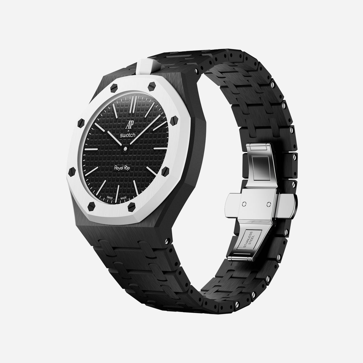 Bioceramic Bracelet & Case for AP x Swatch Royal Pop OCHO NEGRO