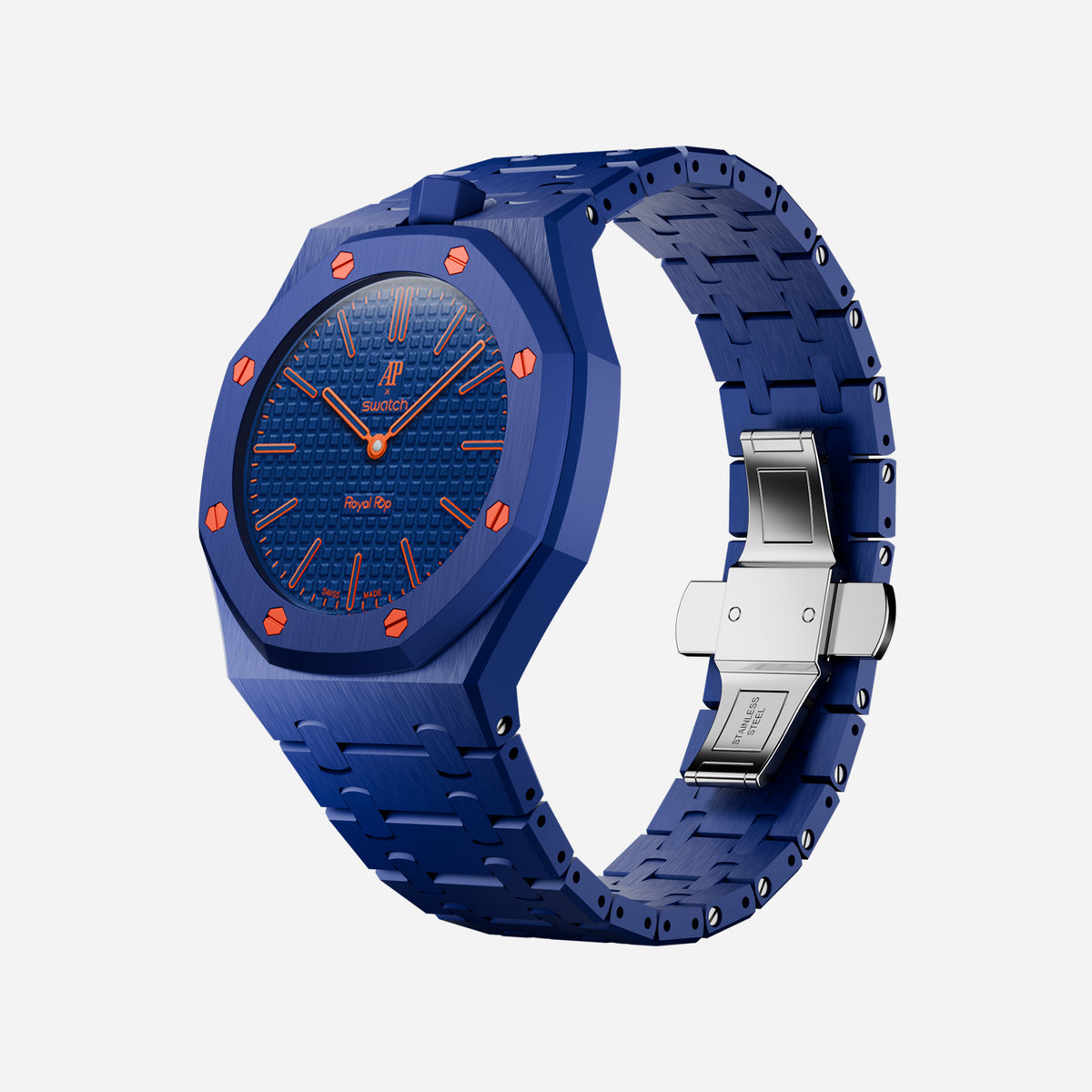 Bioceramic Bracelet & Case for AP x Swatch Royal Pop ORENJI HACHI