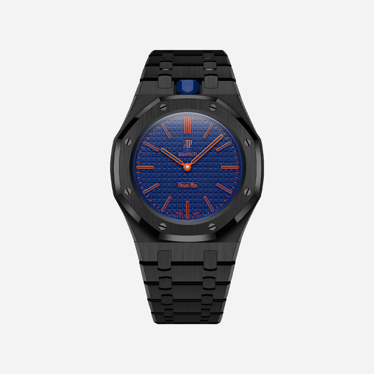 Black Stainless Steel Bracelet & Case for AP x Swatch Royal Pop