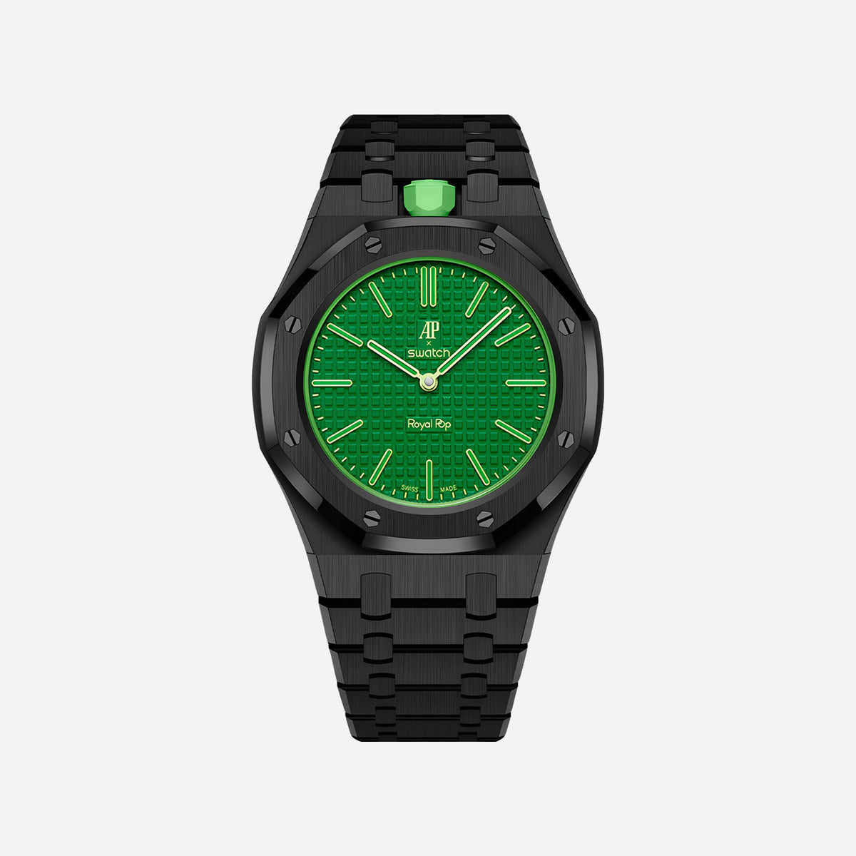 Black Stainless Steel Bracelet & Case for AP x Swatch Royal Pop