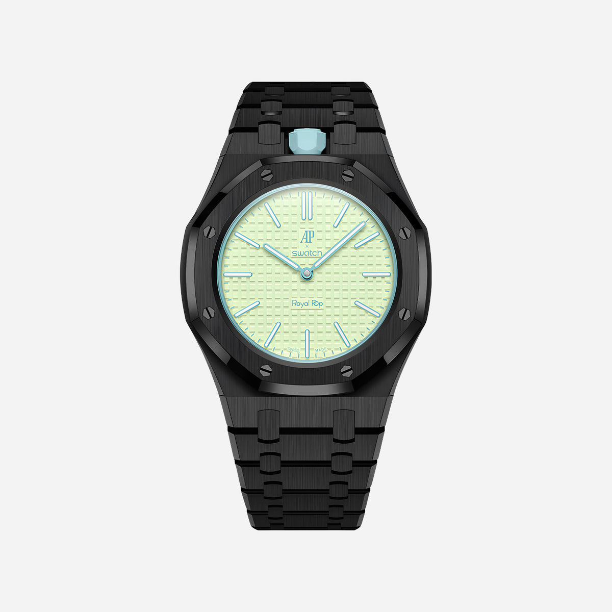 Black Stainless Steel Bracelet & Case for AP x Swatch Royal Pop