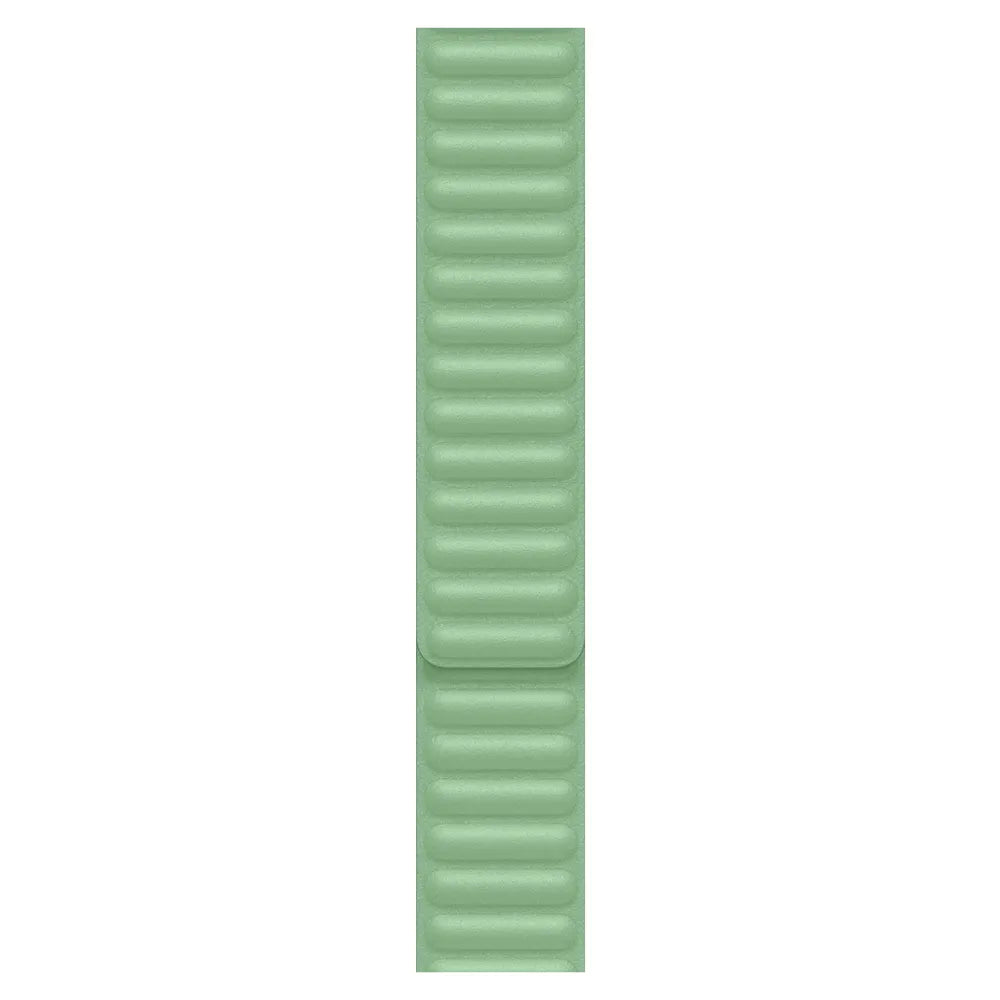 Apple Watch leather link band#color_ice green