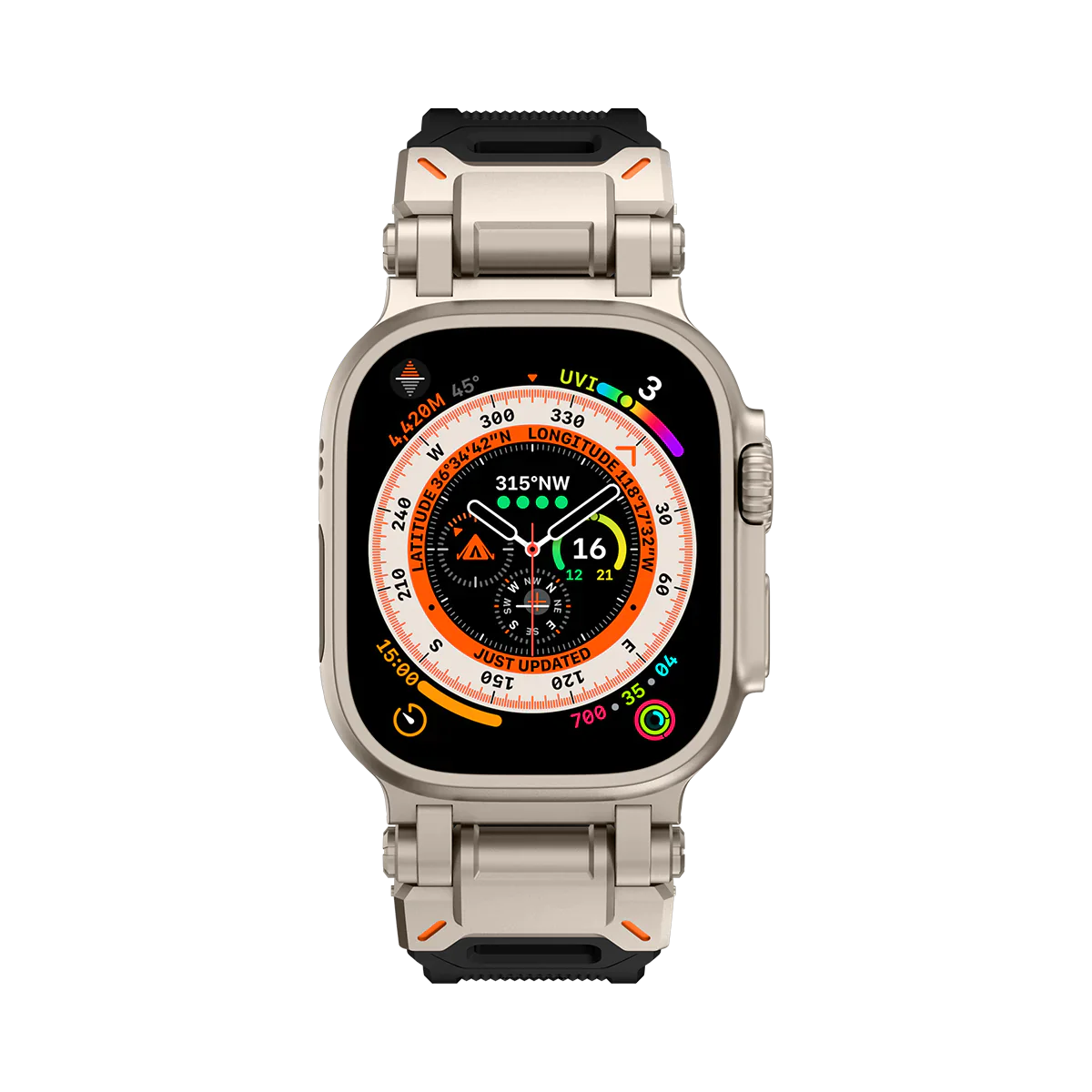 Apple Watch Ultra mech band#color_titanium black