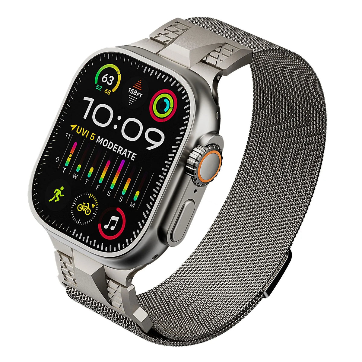 Apple Watch Ultra mech band#color_titanium