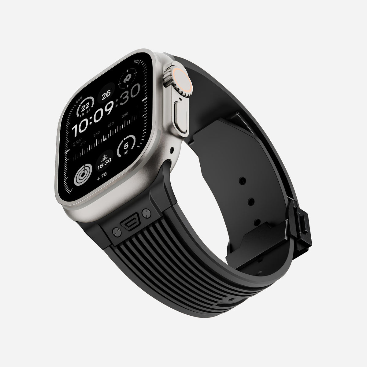 Apple Watch Ultra silicone 
band#color_black