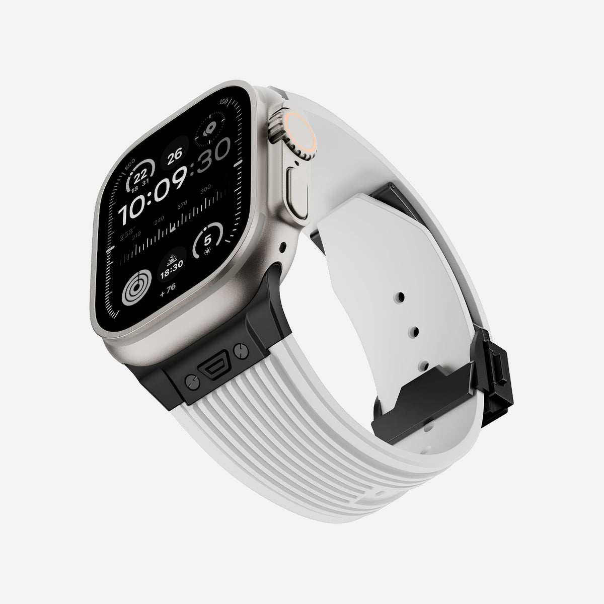 Apple Watch Ultra silicone 
band#color_white