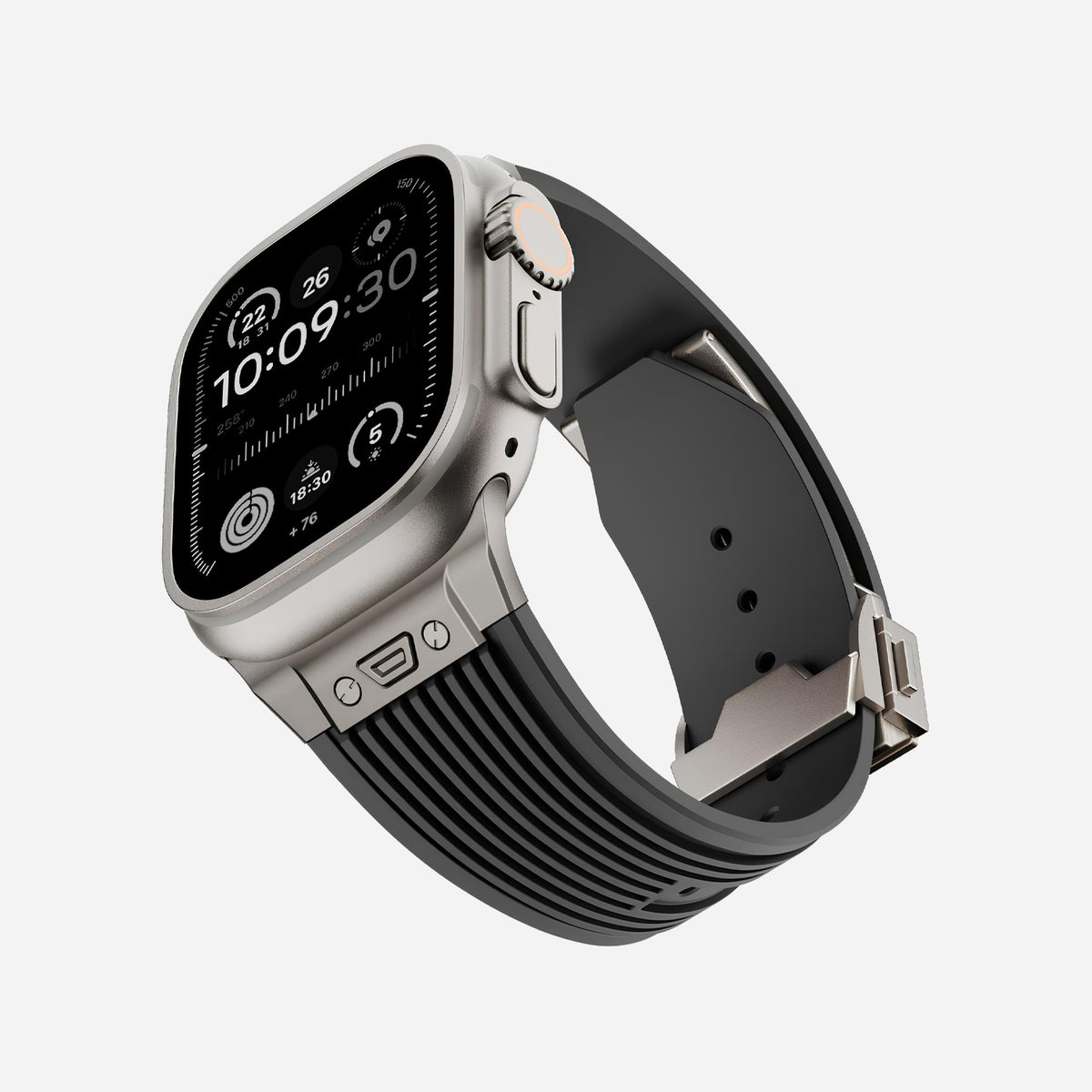 Apple Watch Ultra silicone 
band#color_black
