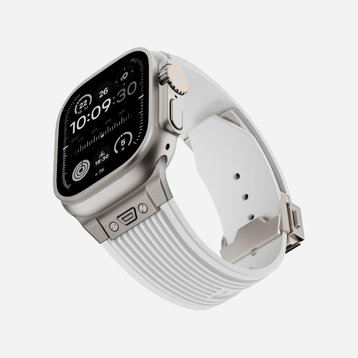 Apple Watch Ultra silicone 
band#color_white