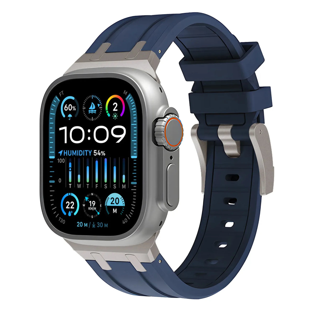 Apple Watch Ultra silicone band#color_navy blue