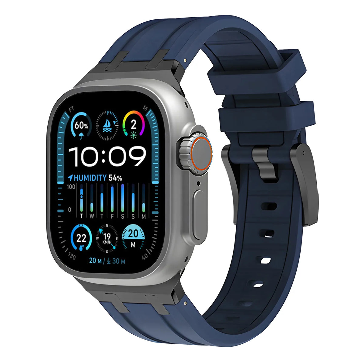 Apple Watch Ultra silicone band#color_navy blue