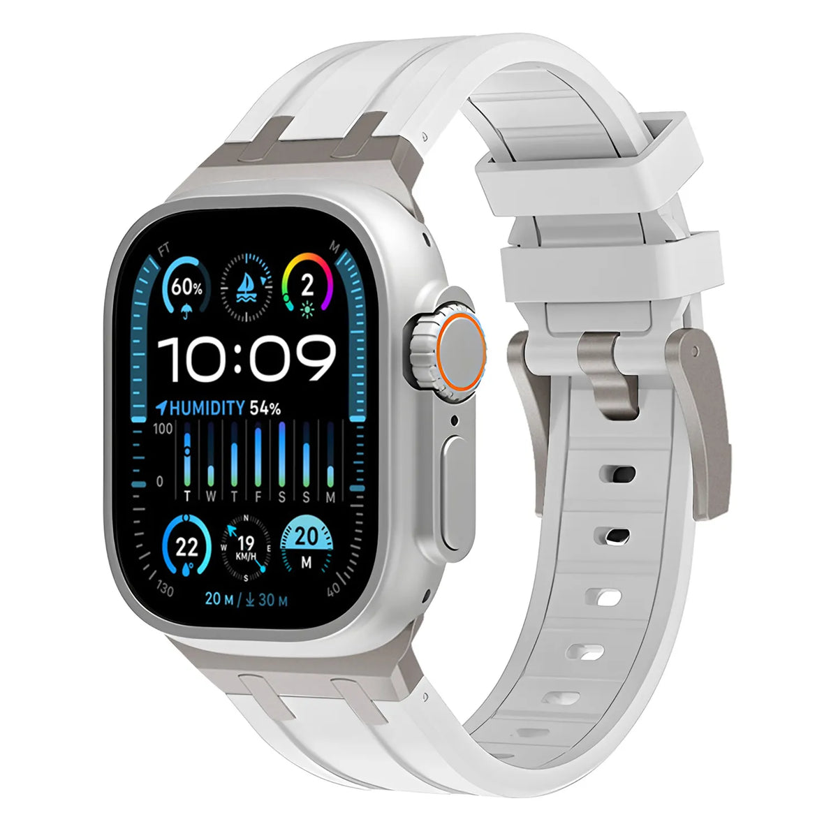 Apple Watch Ultra silicone band#color_white