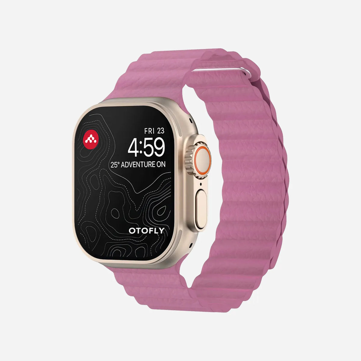 Apple Watch magnetic leather loop#color_lilac purple
