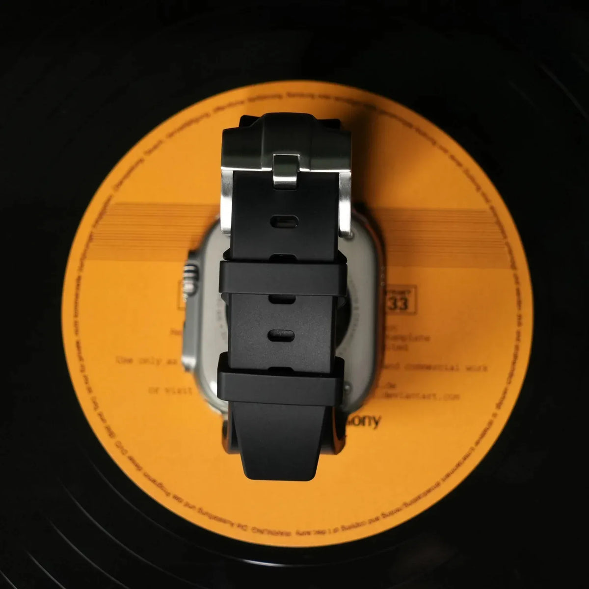 Luxury Apple Watch silicone strap#color_black