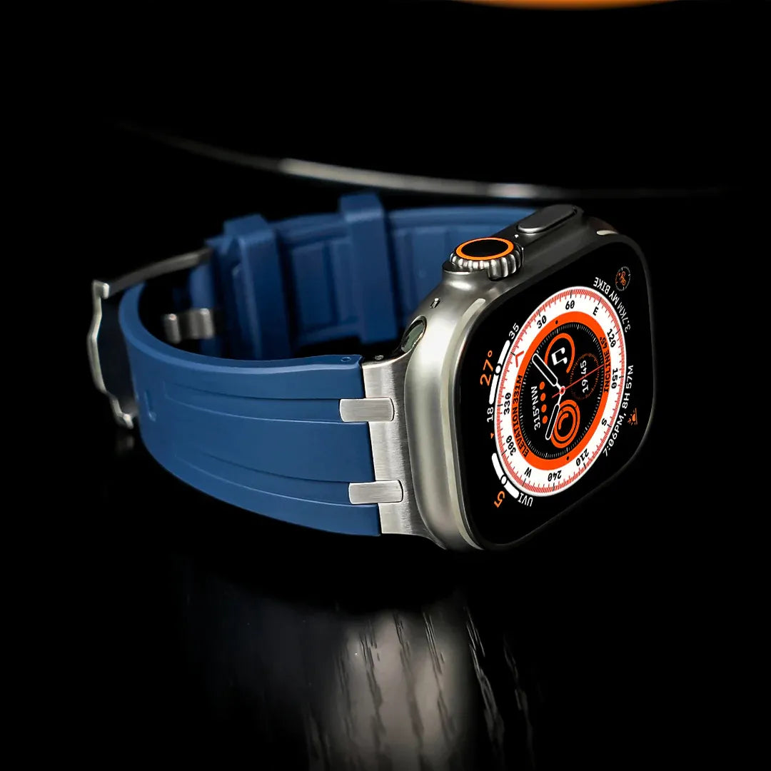 Luxury Apple Watch silicone strap#color_blue