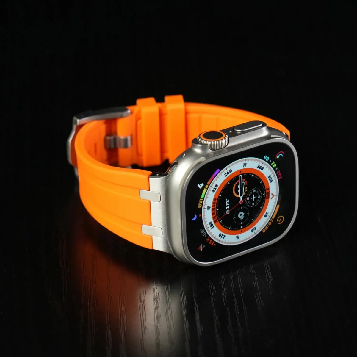 Luxury Apple Watch silicone strap#color_orange