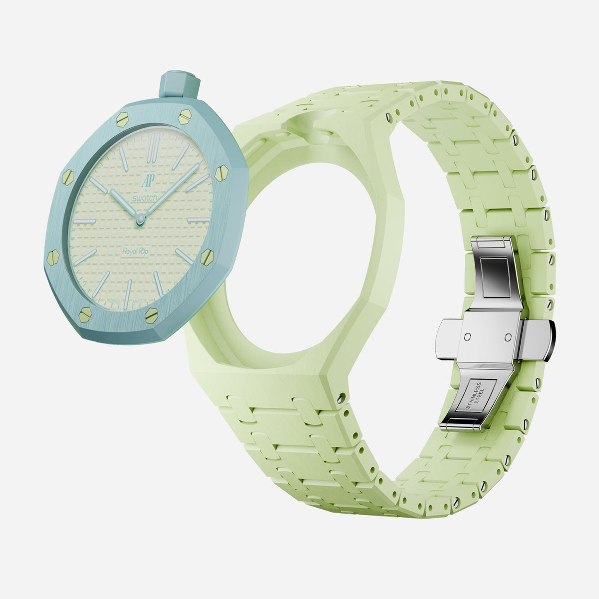 Bioceramic Bracelet & Case for AP x Swatch Royal Pop BLAUE ACHT