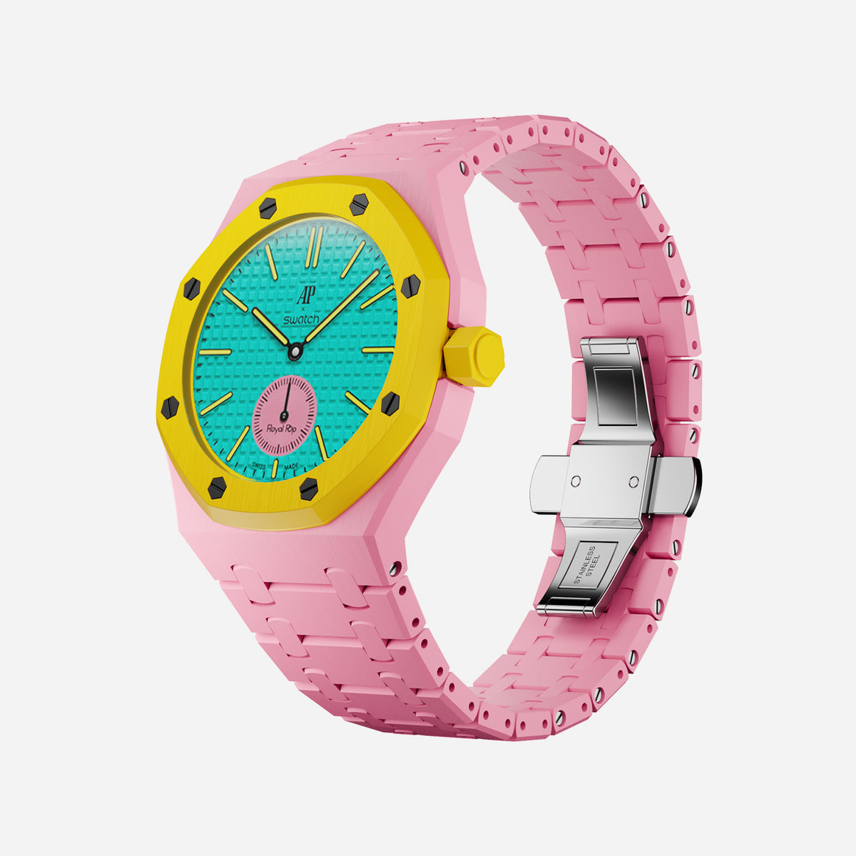 Bioceramic Bracelet & Case for AP x Swatch Royal Pop OTG ROZ