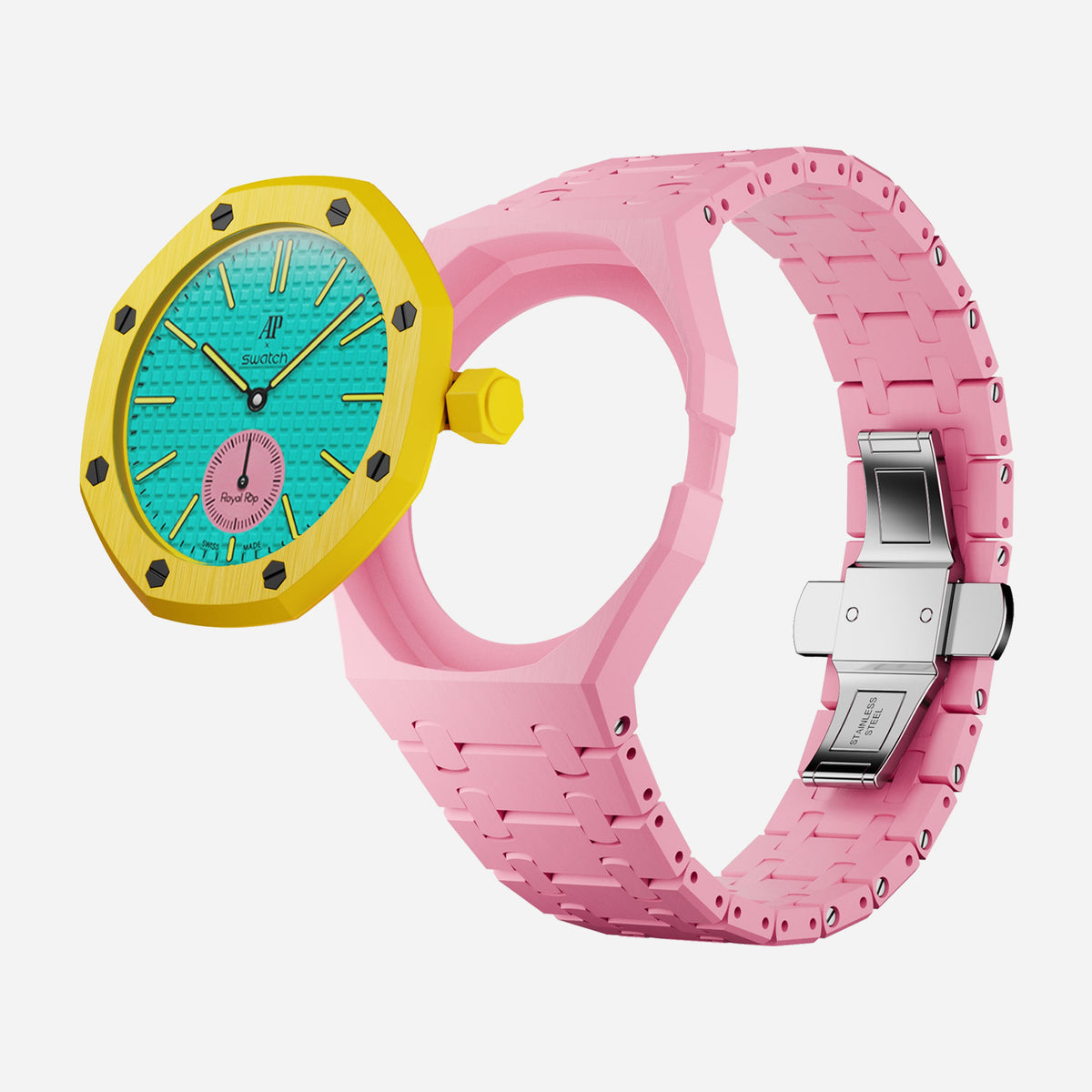 Bioceramic Bracelet & Case for AP x Swatch Royal Pop OTG ROZ