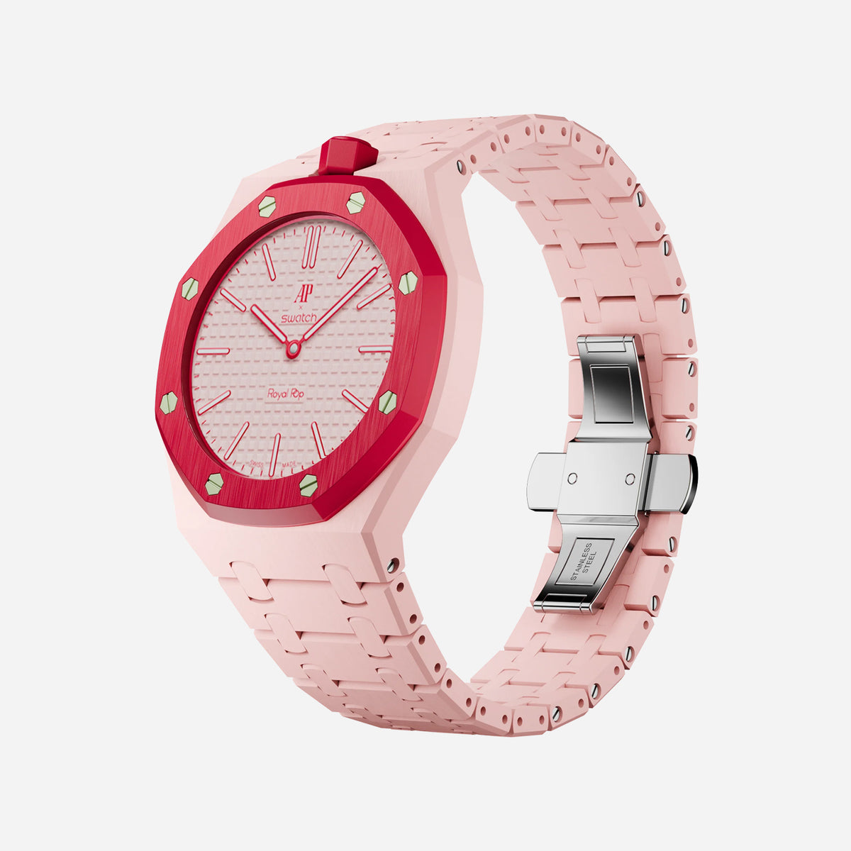 Bioceramic Bracelet & Case for AP x Swatch Royal Pop OTTO ROSSO
