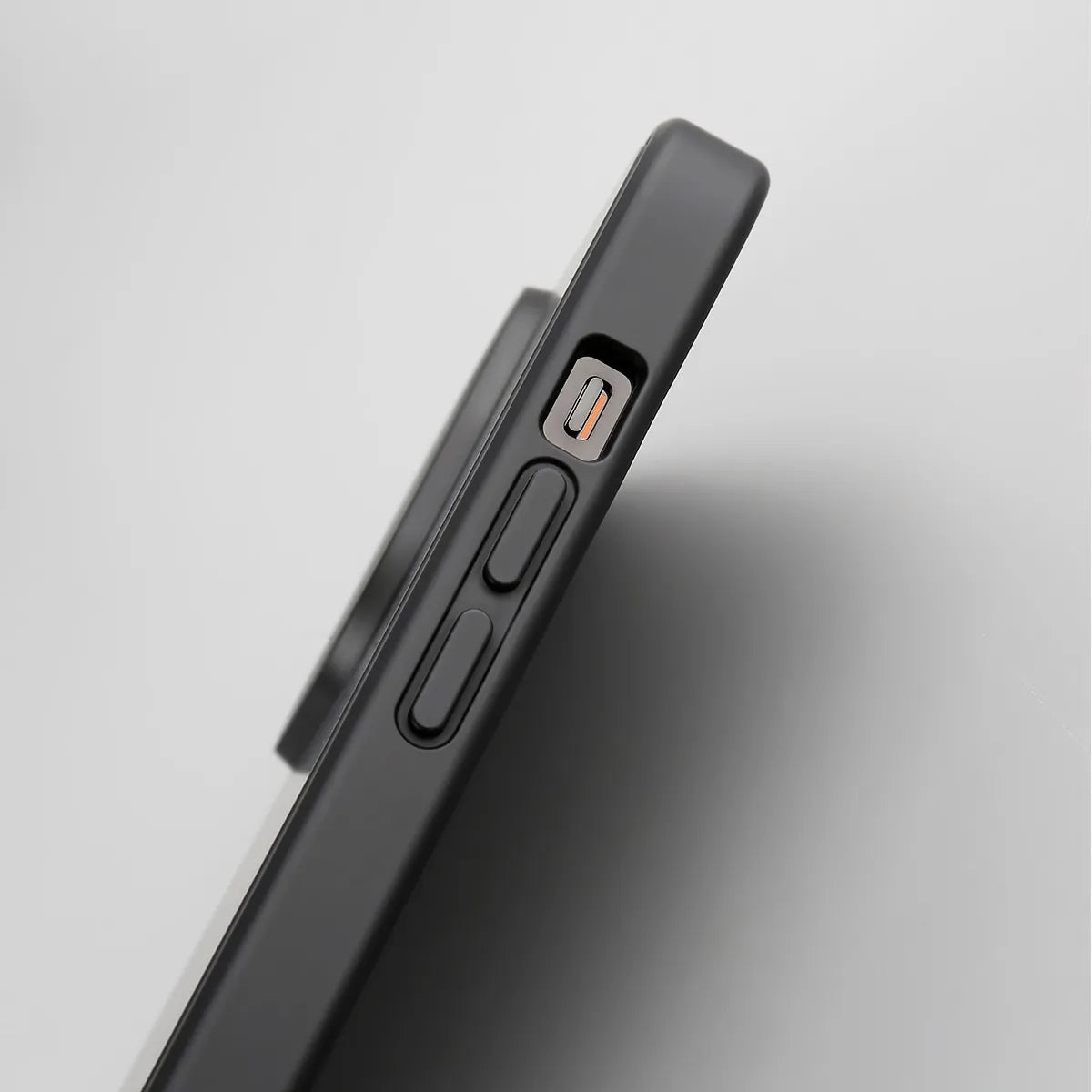 iPhone 15 Pro matte case with MagSafe side bezel details