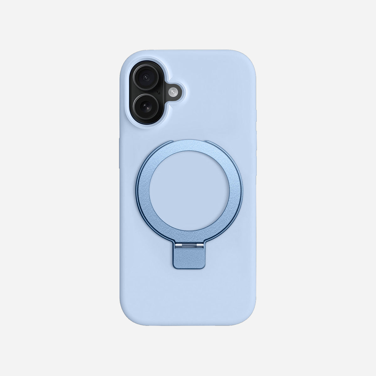 iPhone 16 silicone case with stand#color_mystery blue