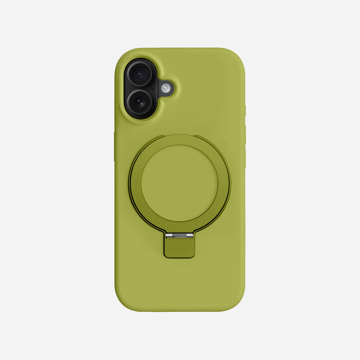 iPhone 16 silicone case with stand#color_pea green