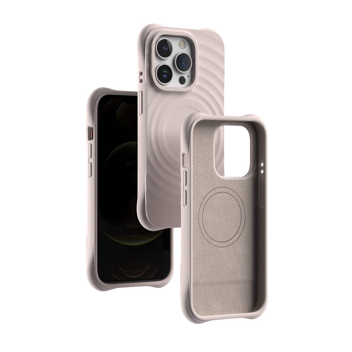 iPhone silicone case with MagSafe#color_pink sand