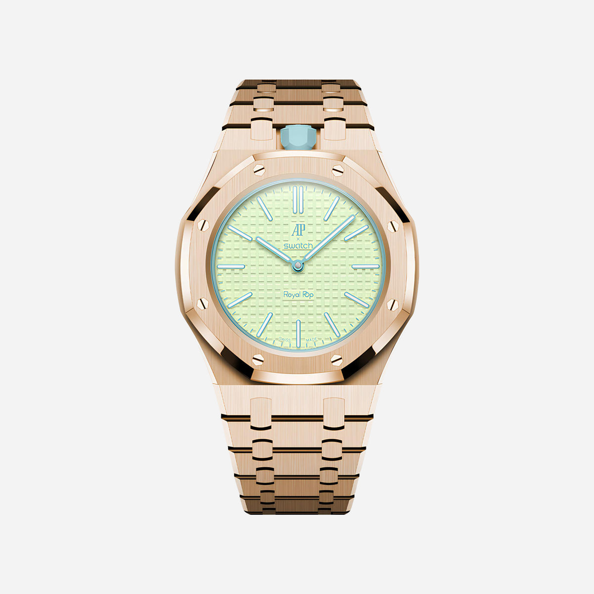 Rose Gold Stainless Steel Bracelet & Case for AP x Swatch Royal Pop