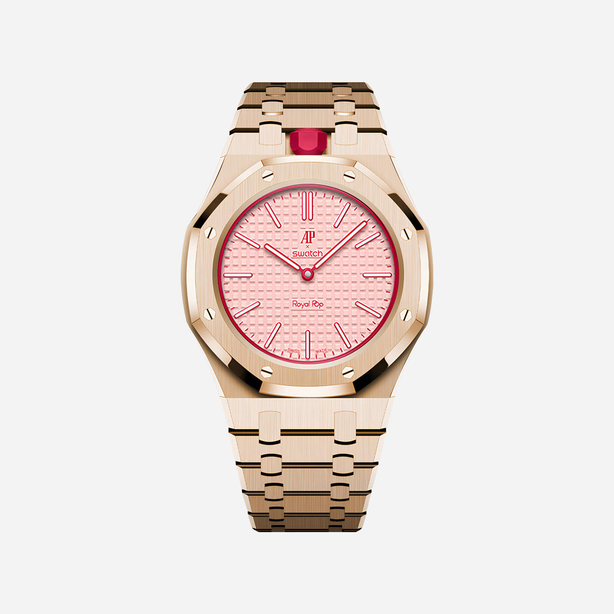 Rose Gold Stainless Steel Bracelet & Case for AP x Swatch Royal Pop