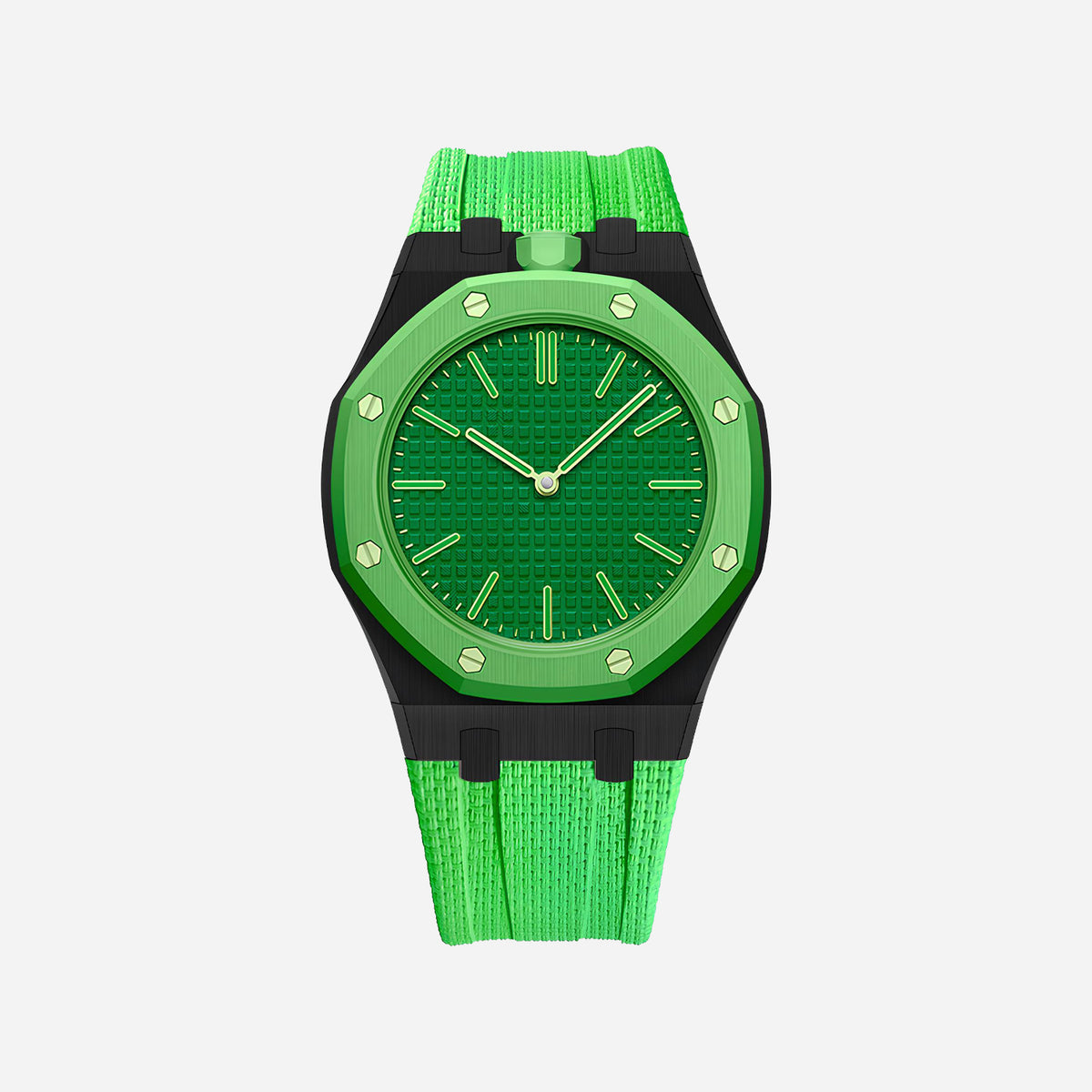 Rubber Strap & Case for AP x Swatch Royal Pop GREEN EIGHT