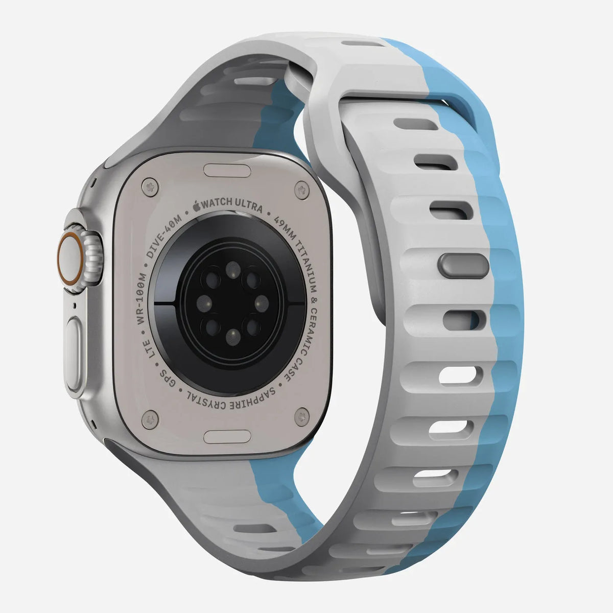 Apple Watch silicone strap#color_blue/gray