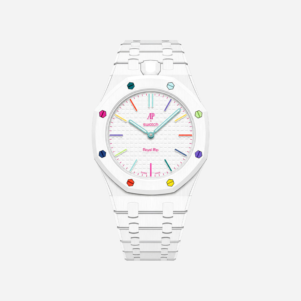 Bioceramic Bracelet & Case for AP x Swatch Royal Pop HUIT BLANC