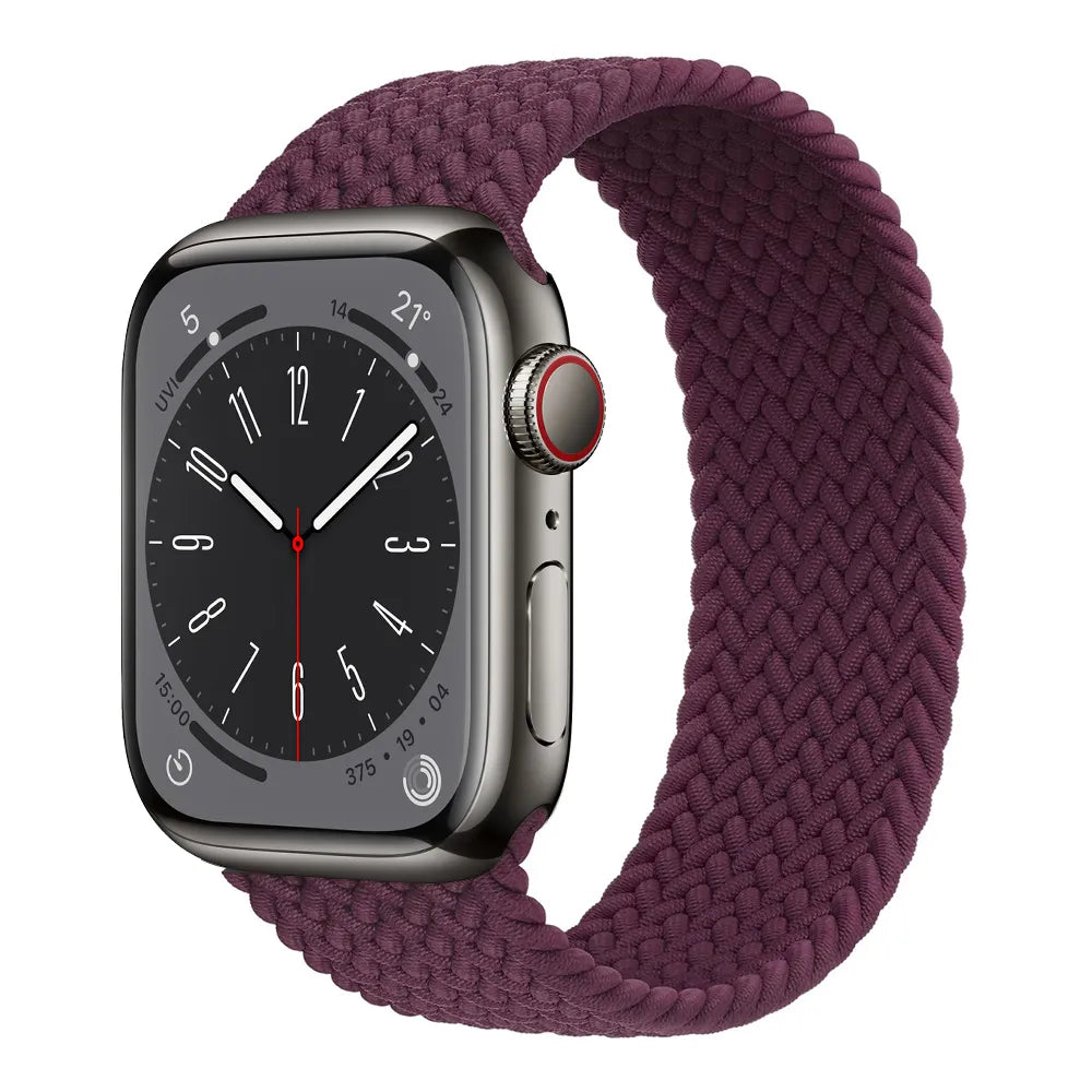 Apple Watch Braided Solo Loop - wine red#color_wine red
