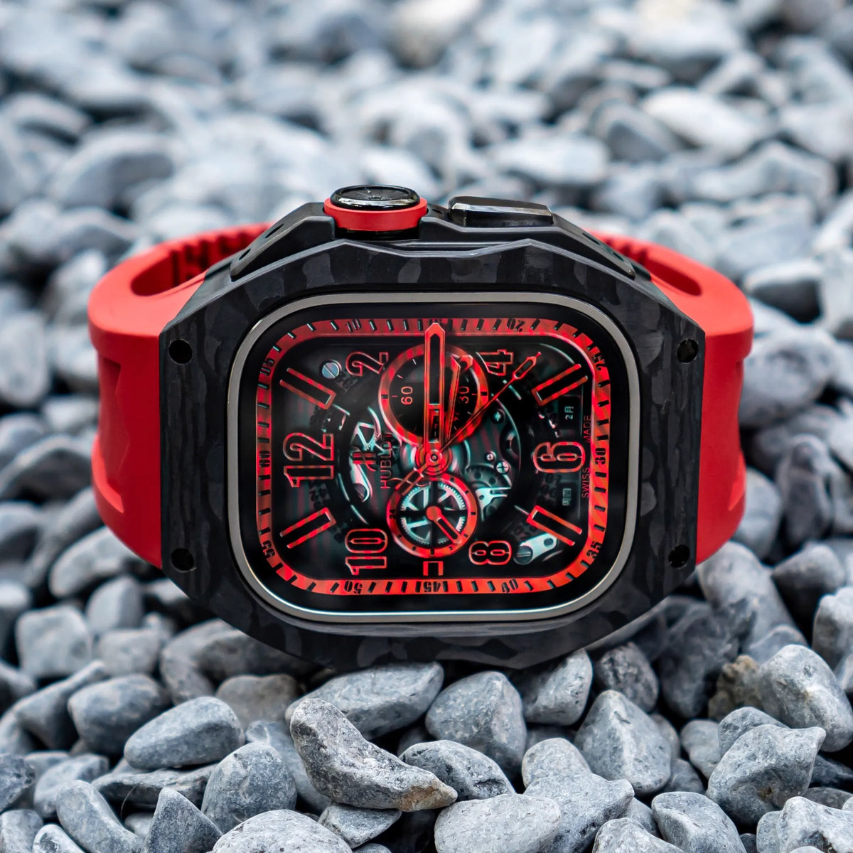 Carbon fiber Apple Watch Ultra case retrofit kit