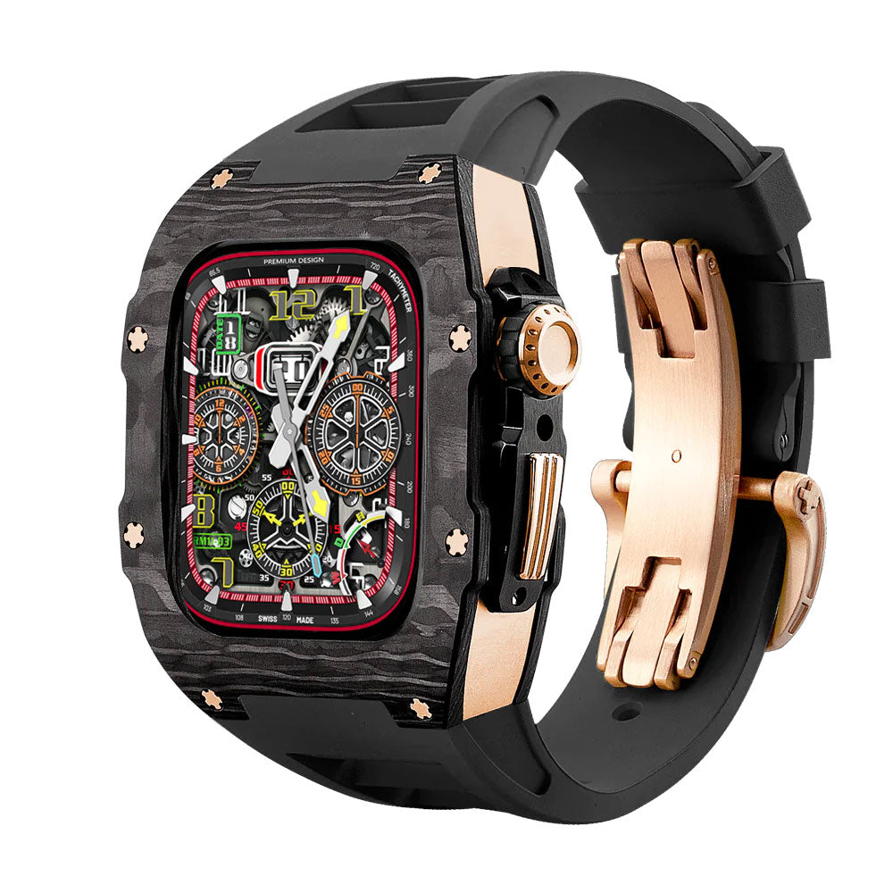 carbon fiber Apple Watch case - black#color_black